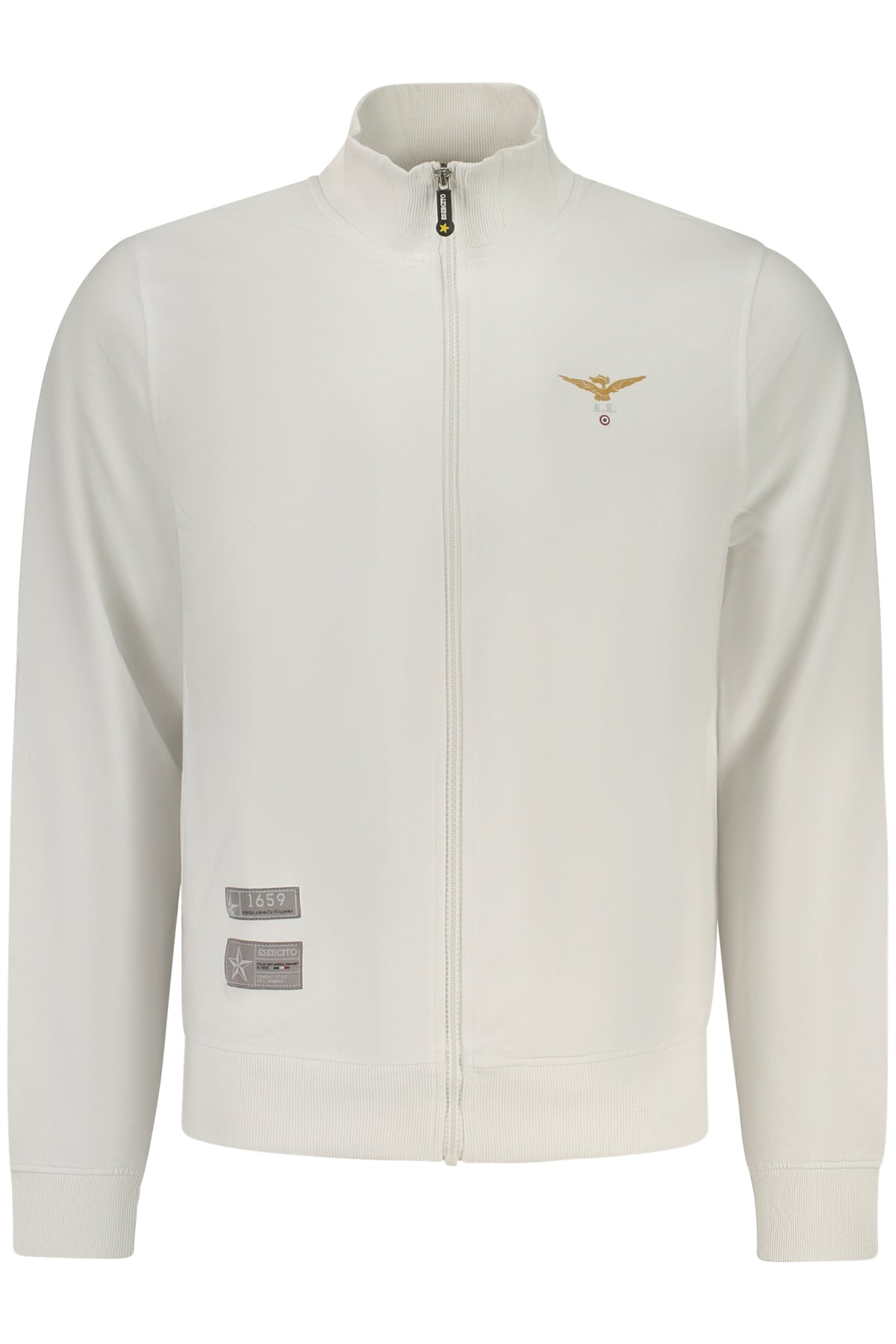 ACCADEMIA MILITARE FELPA CON ZIP UOMO BIANCO
