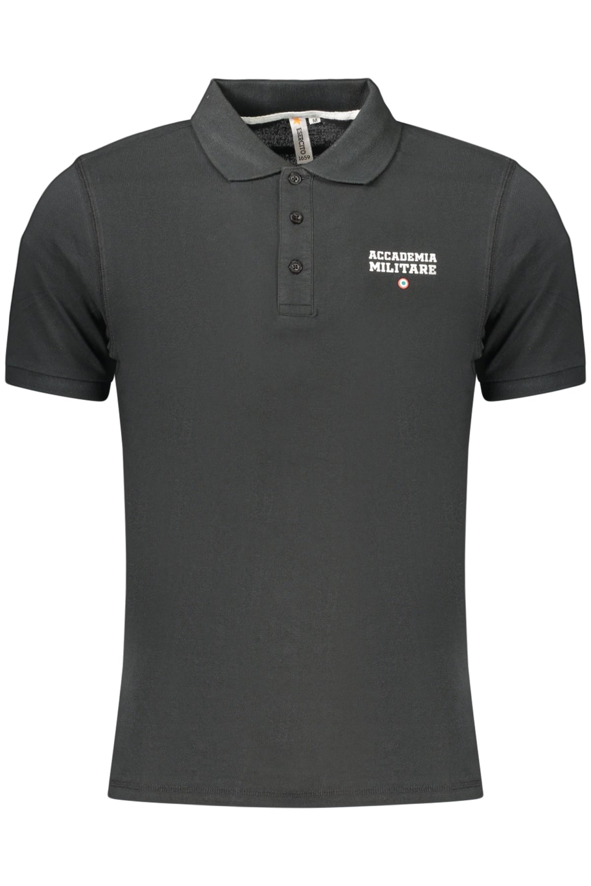 ACCADEMIA MILITARE POLO MANICHE CORTE UOMO NERO