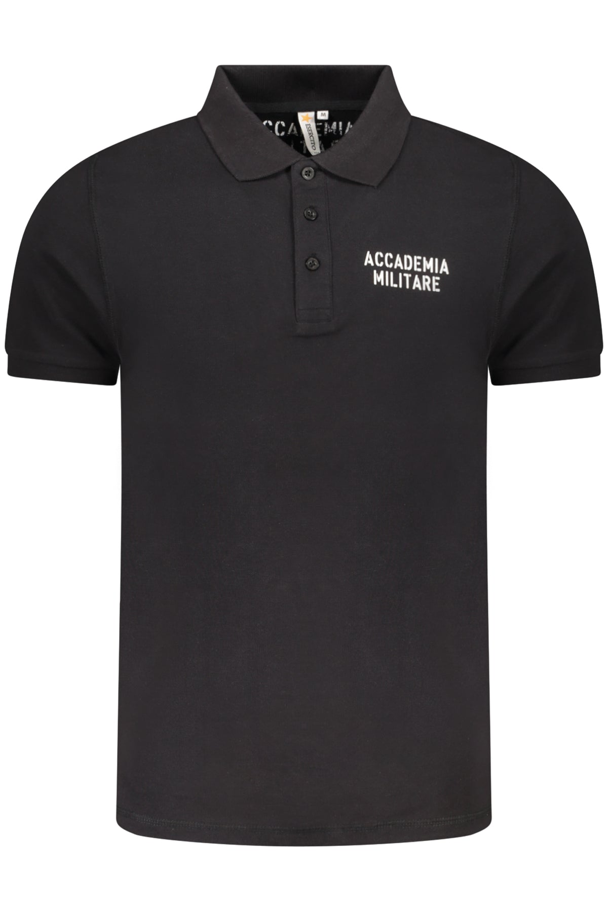ACCADEMIA MILITARE POLO MANICHE CORTE UOMO NERO