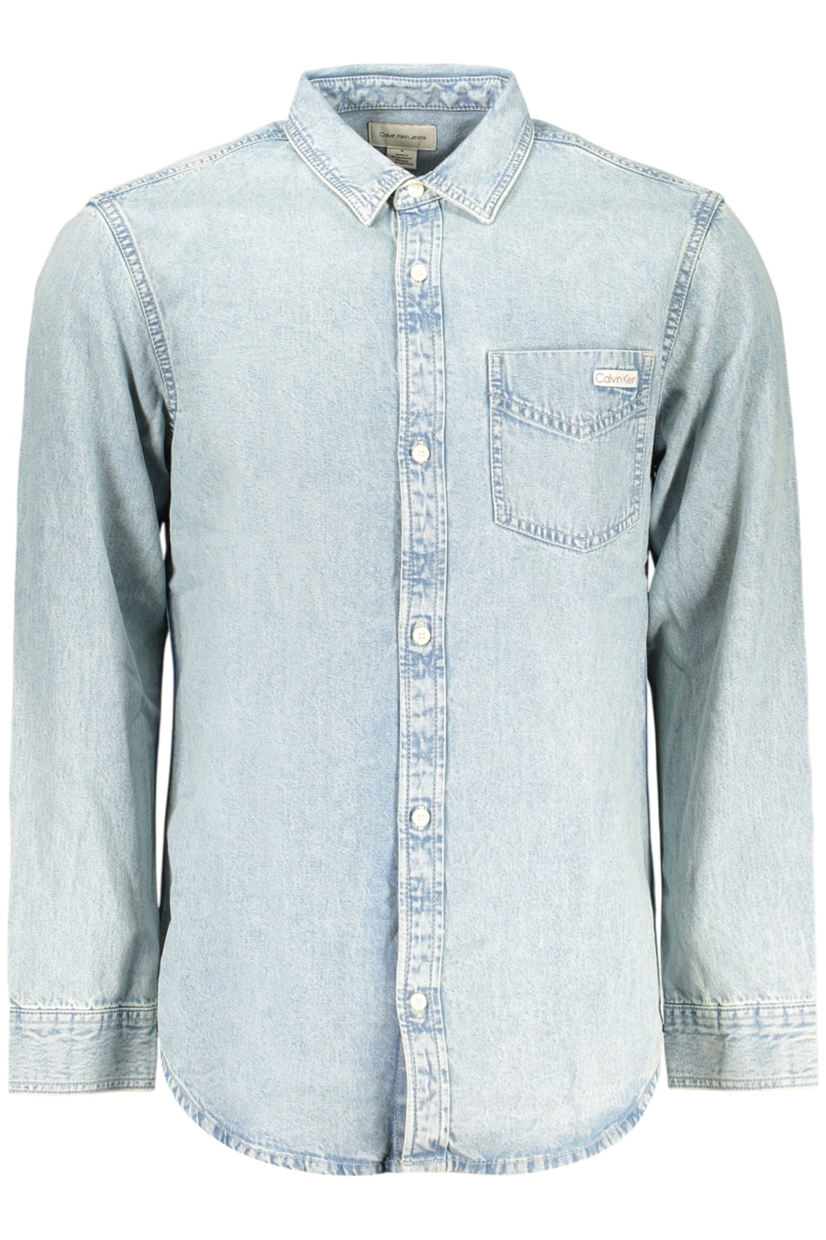CALVIN KLEIN CAMICIA MANICHE LUNGHE UOMO AZZURRO