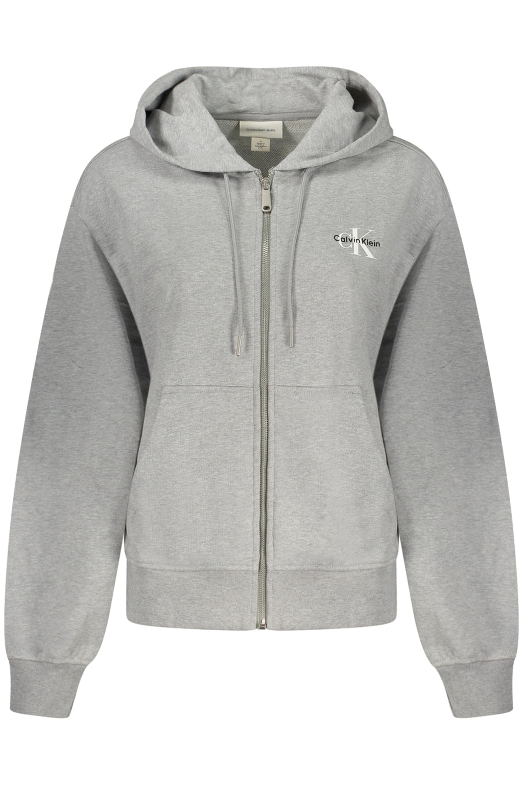 CALVIN KLEIN FELPA CON ZIP DONNA GRIGIO