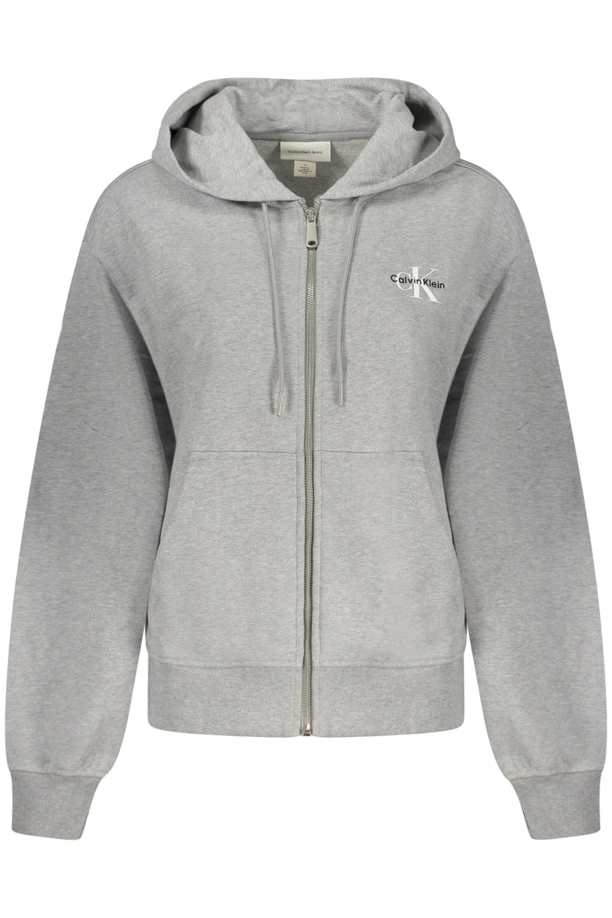 CALVIN KLEIN FELPA CON ZIP DONNA GRIGIO