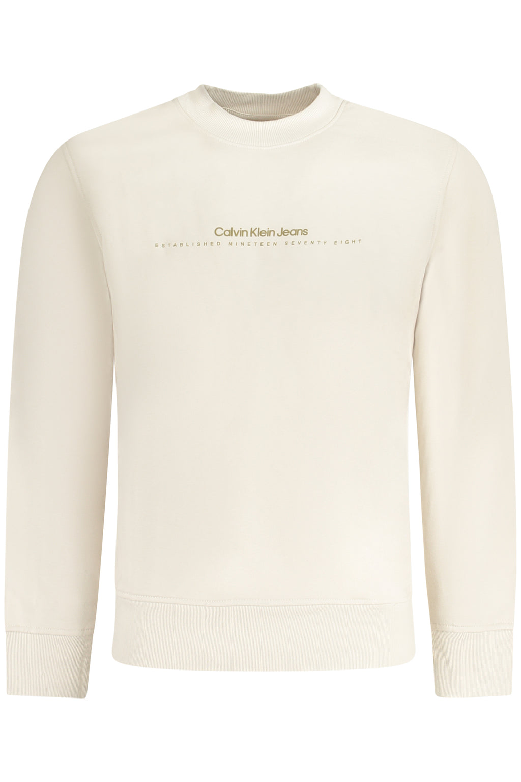 CALVIN KLEIN FELPA SENZA ZIP UOMO BEIGE