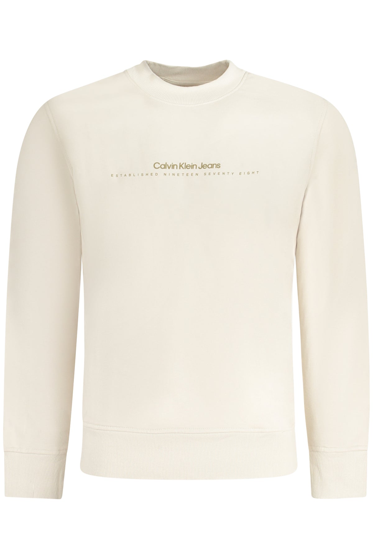 CALVIN KLEIN FELPA SENZA ZIP UOMO BEIGE
