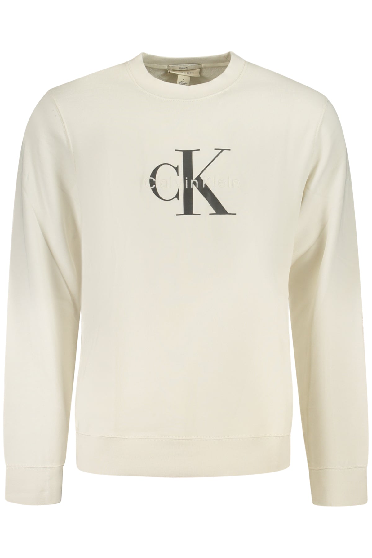 CALVIN KLEIN FELPA SENZA ZIP UOMO BIANCO