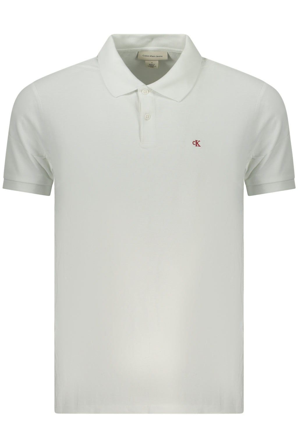 CALVIN KLEIN POLO MANICHE CORTE UOMO BIANCO