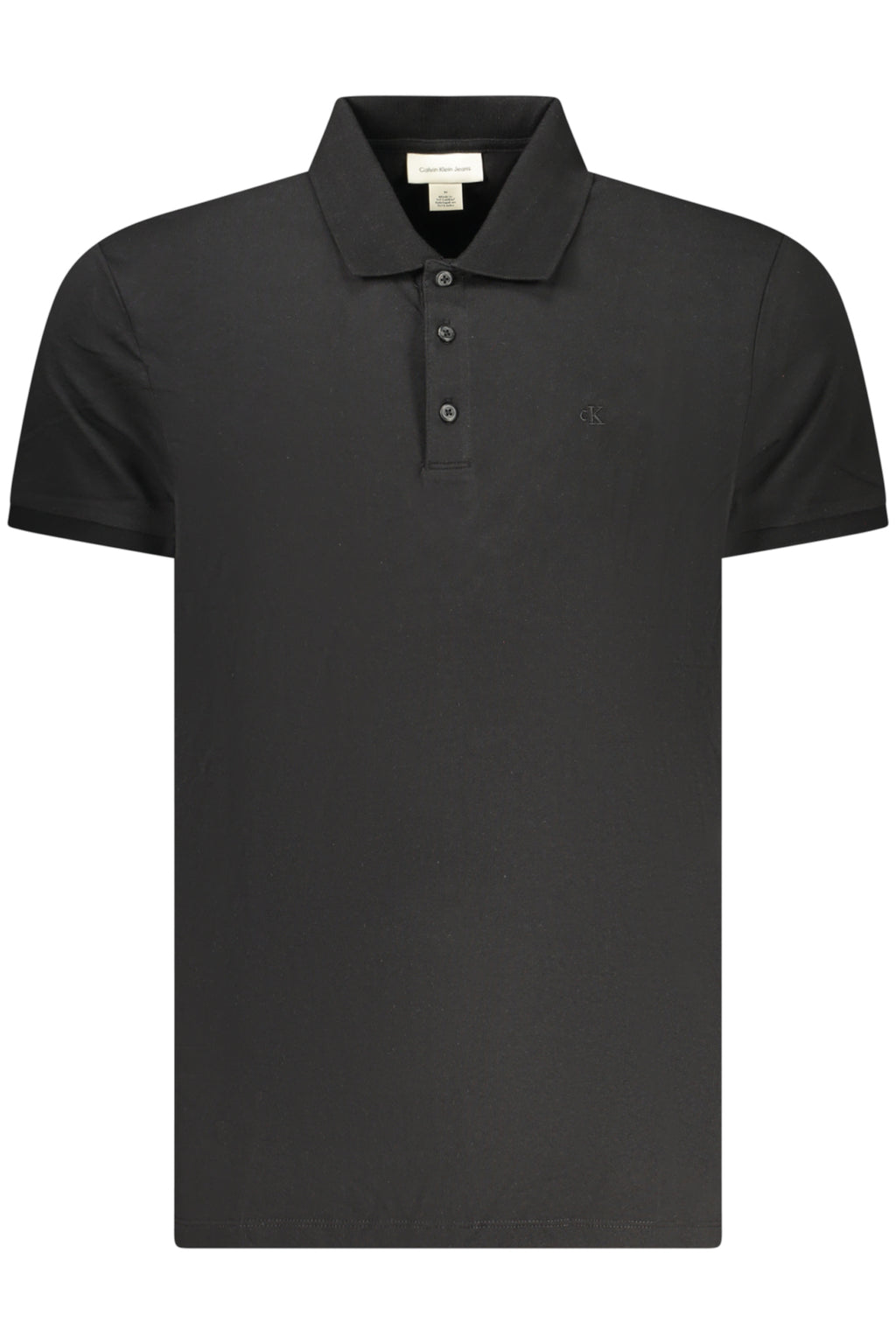 CALVIN KLEIN POLO MANICHE CORTE UOMO NERO