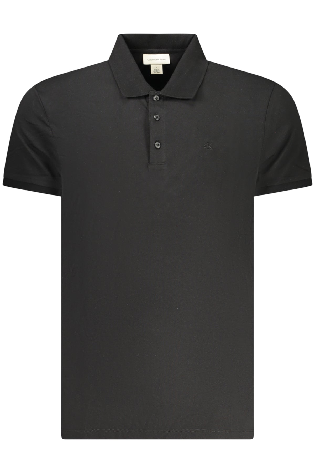 CALVIN KLEIN POLO MANICHE CORTE UOMO NERO