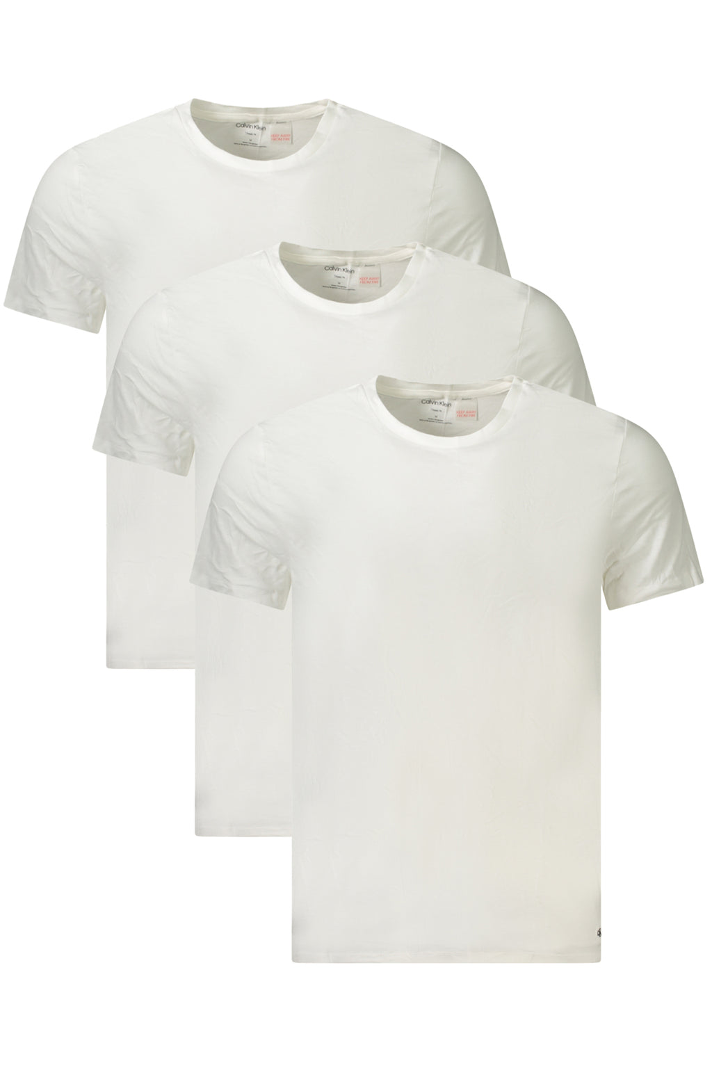 CALVIN KLEIN T-SHIRT MANICHE CORTE UOMO BIANCO