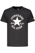 CONVERSE T-SHIRT MANICHE CORTE BAMBINA NERO