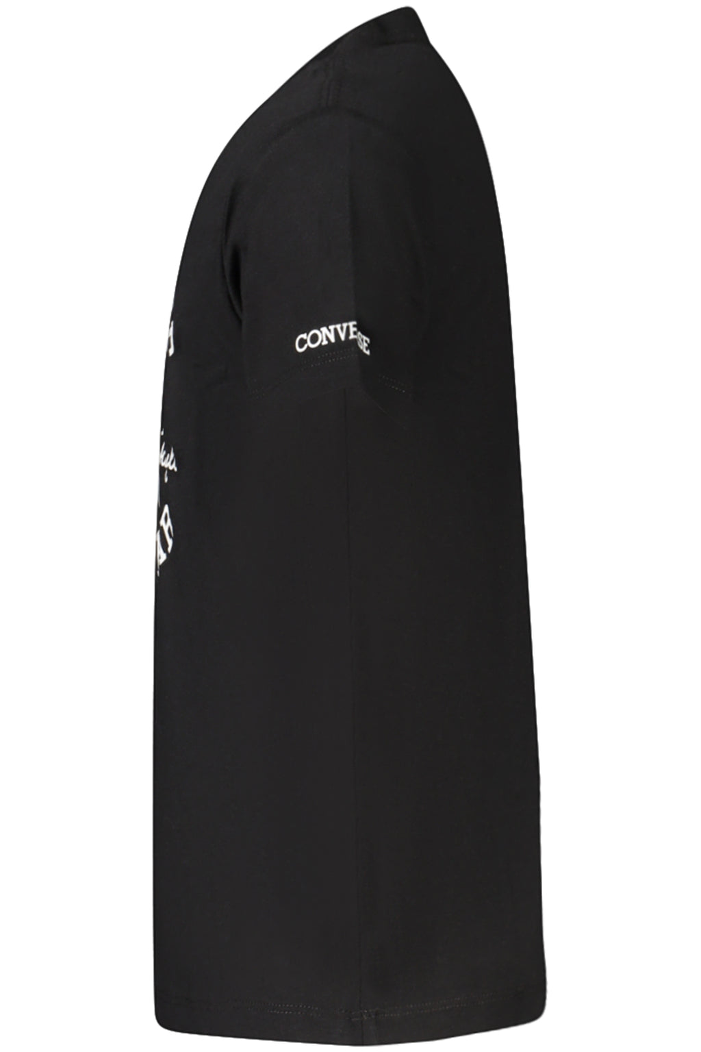 CONVERSE T-SHIRT MANICHE CORTE BAMBINA NERO