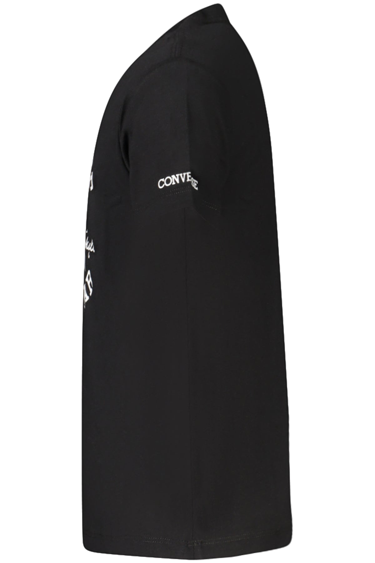 CONVERSE T-SHIRT MANICHE CORTE BAMBINA NERO