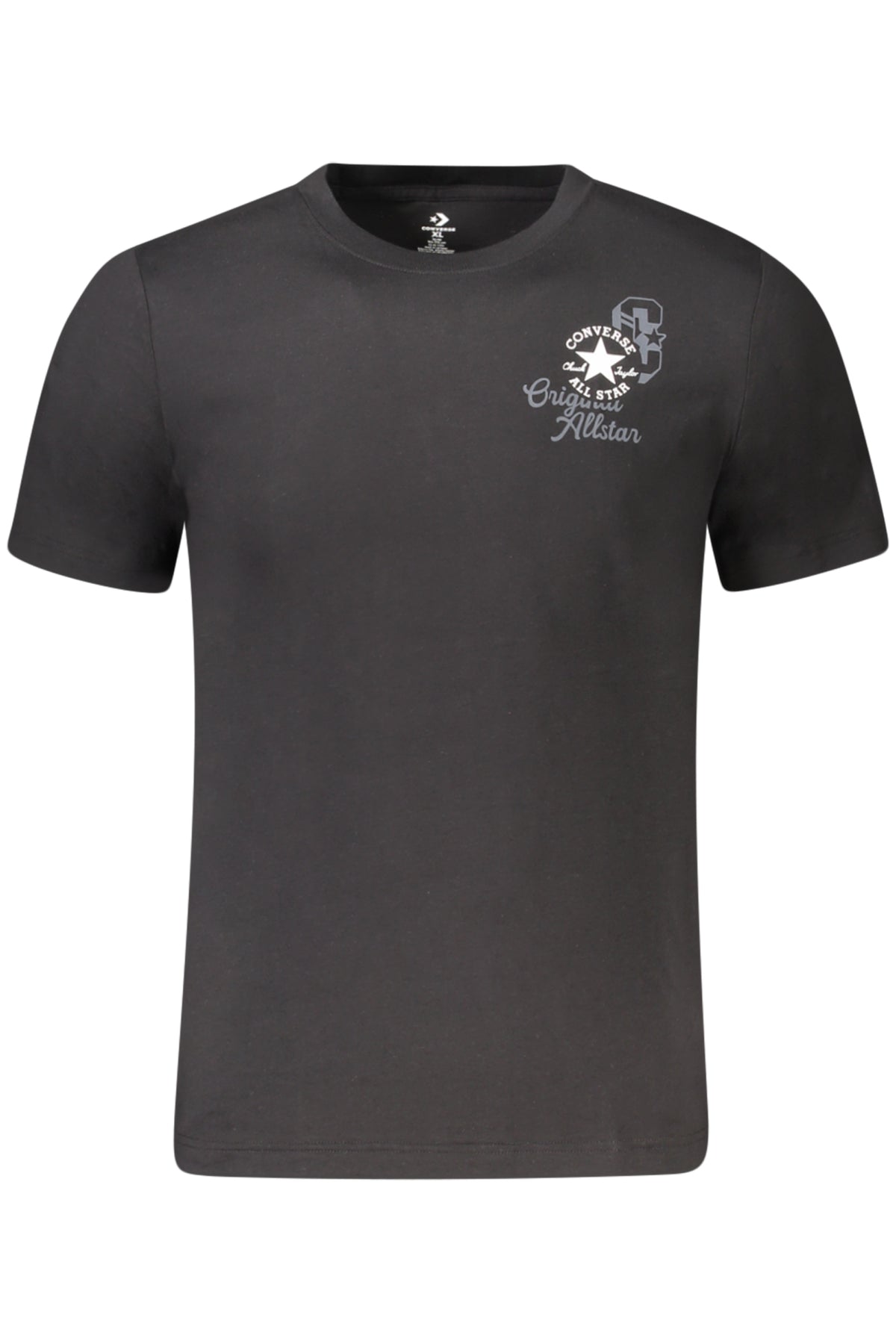 CONVERSE T-SHIRT MANICHE CORTE BAMBINO NERO