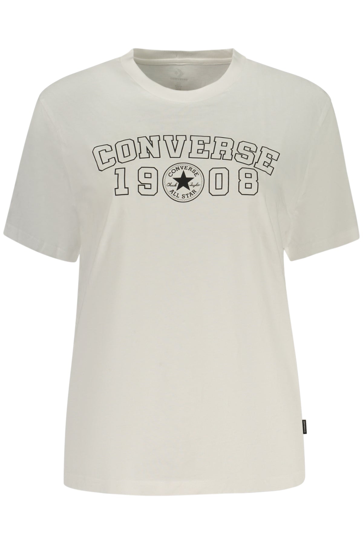 CONVERSE T-SHIRT MANICHE CORTE DONNA BIANCO