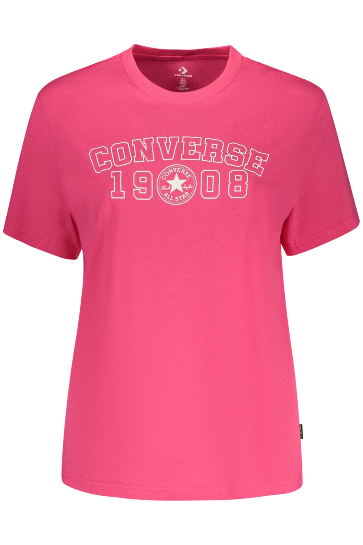 CONVERSE T-SHIRT MANICHE CORTE DONNA ROSA
