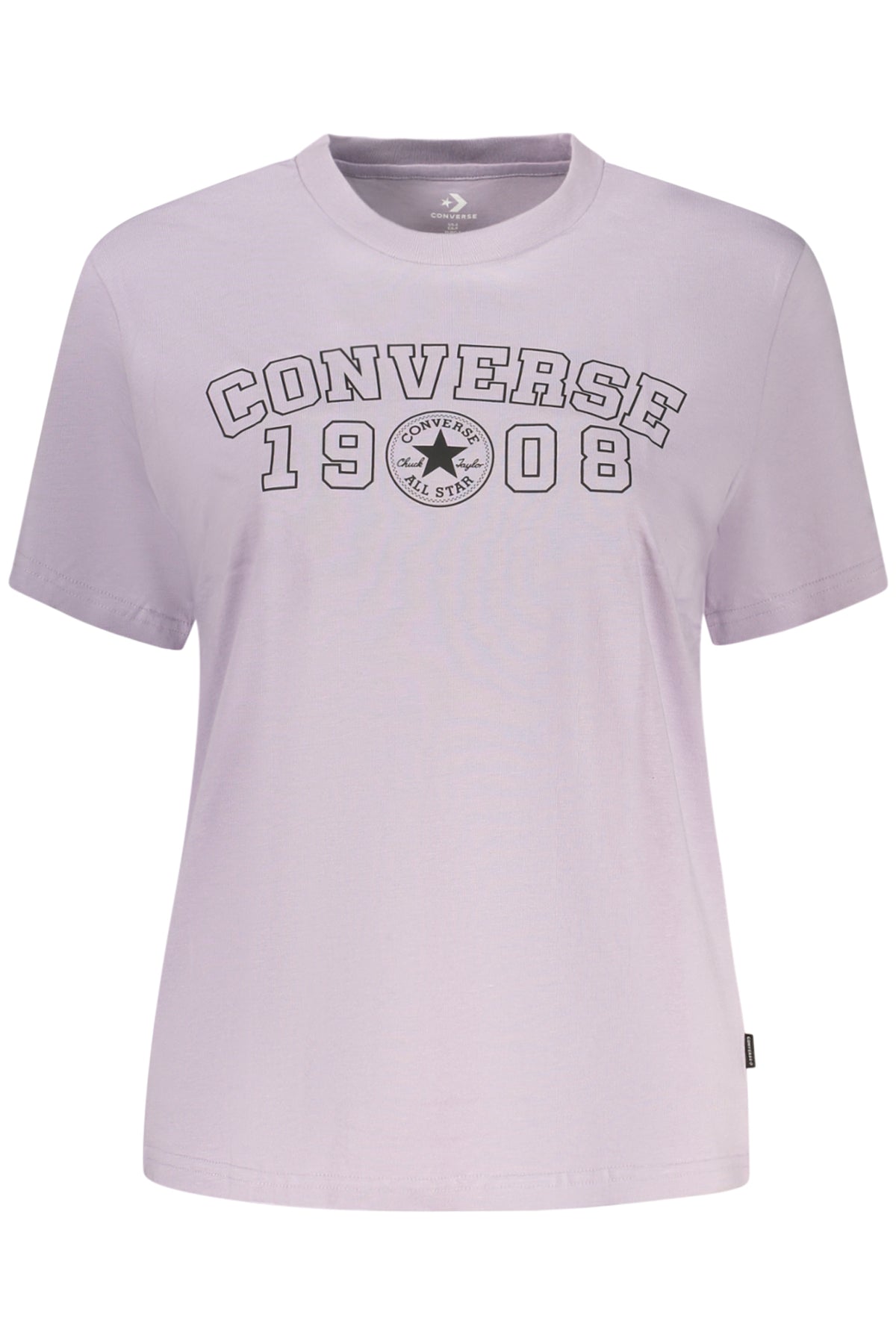 CONVERSE T-SHIRT MANICHE CORTE DONNA VIOLA