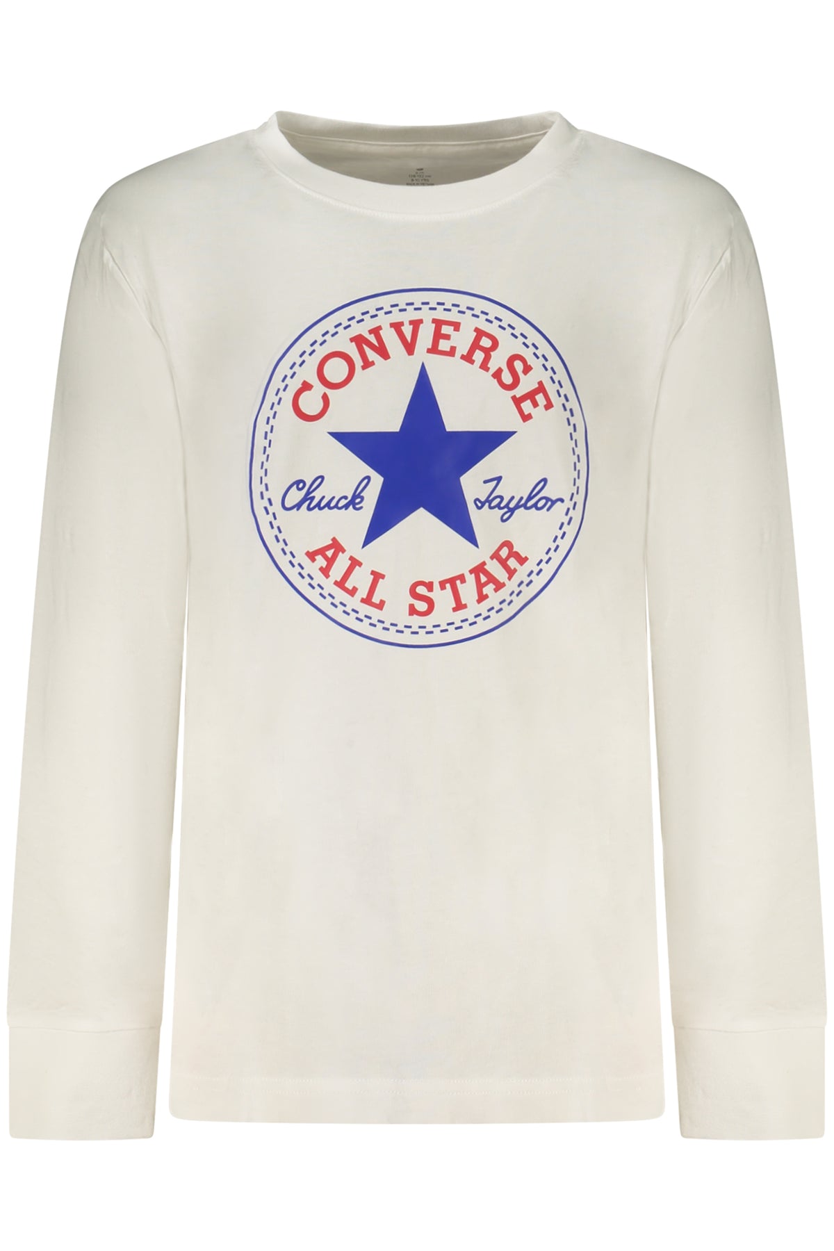 CONVERSE T-SHIRT MANICHE LUNGHE BAMBINO BIANCO