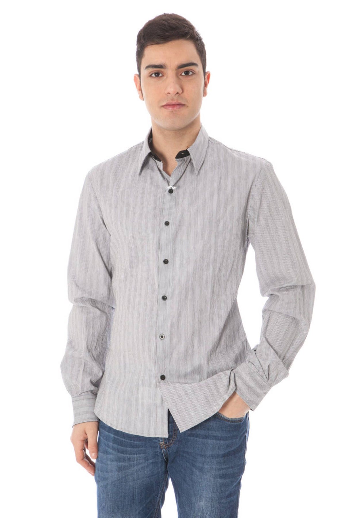 COSTUME NATIONAL CAMICIA MANICHE LUNGHE UOMO BIANCO