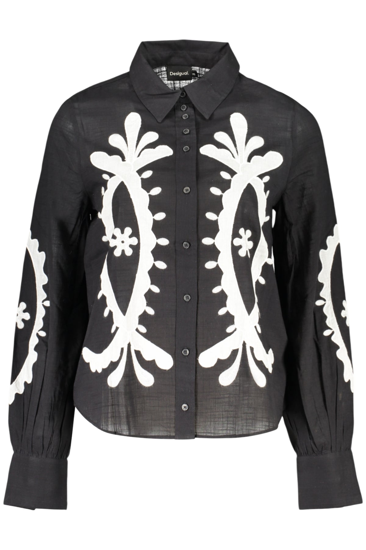 DESIGUAL CAMICIA MANICHE LUNGHE DONNA NERO