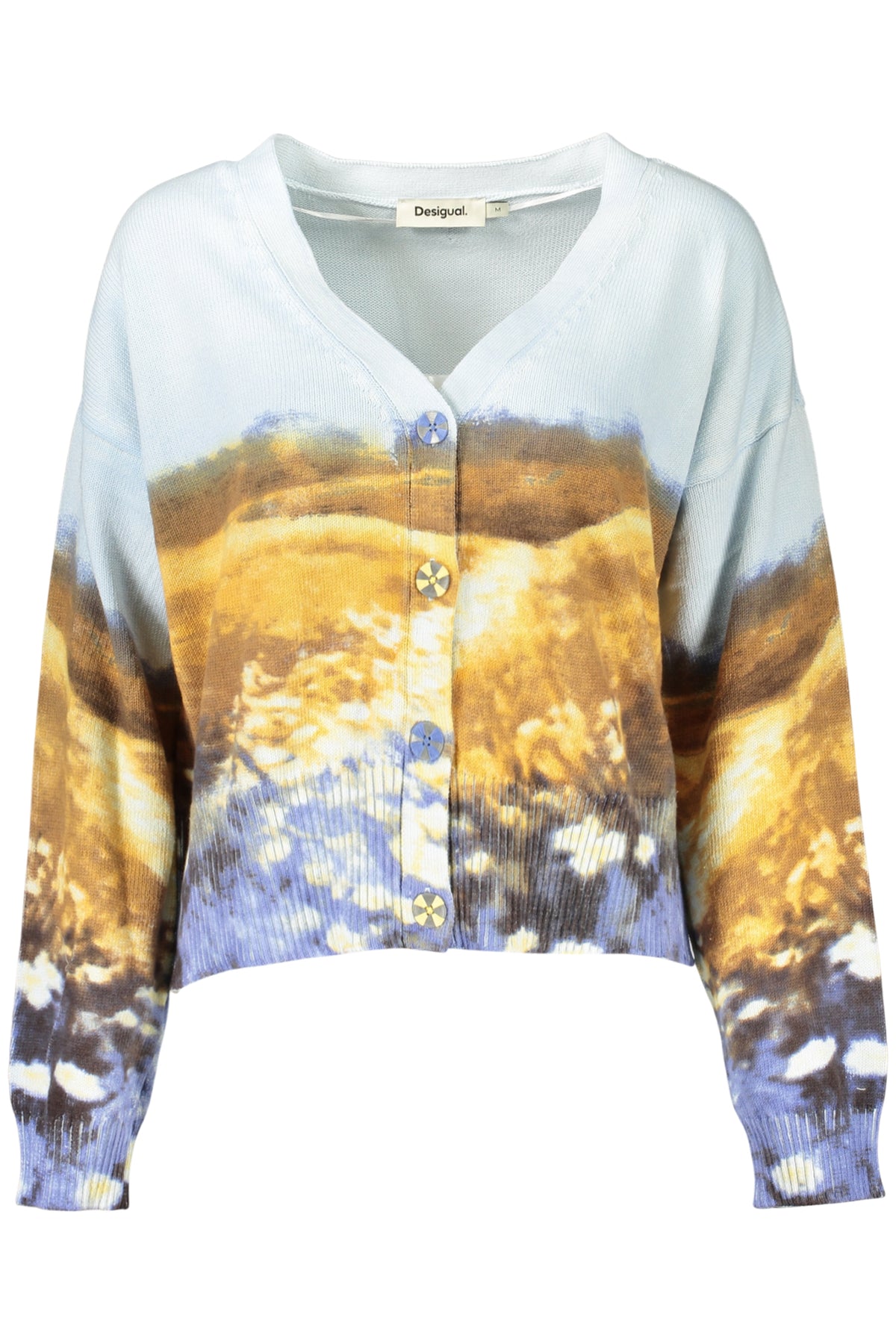 DESIGUAL CARDIGAN DONNA AZZURRO