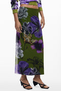 DESIGUAL GONNA LUNGA DONNA VERDE