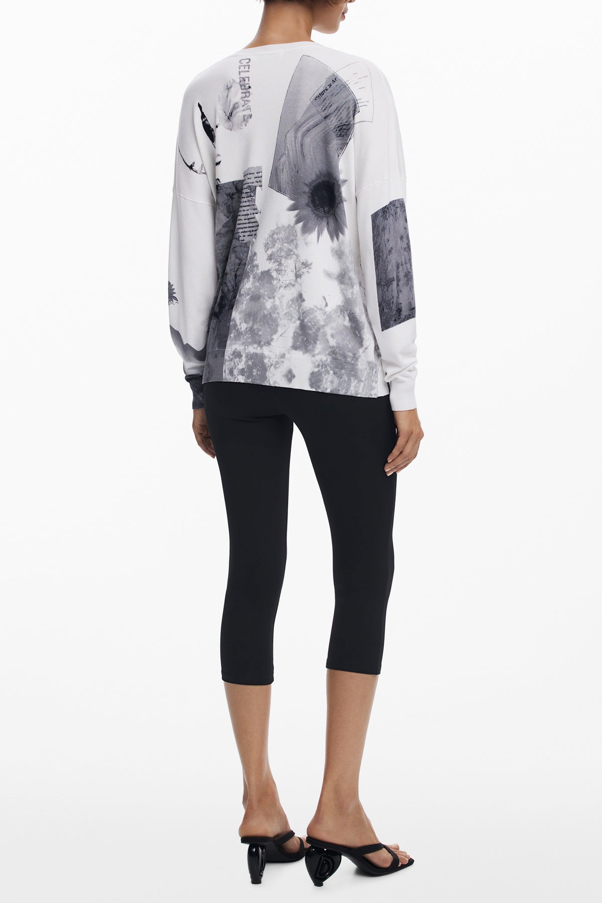 DESIGUAL MAGLIA DONNA BIANCO