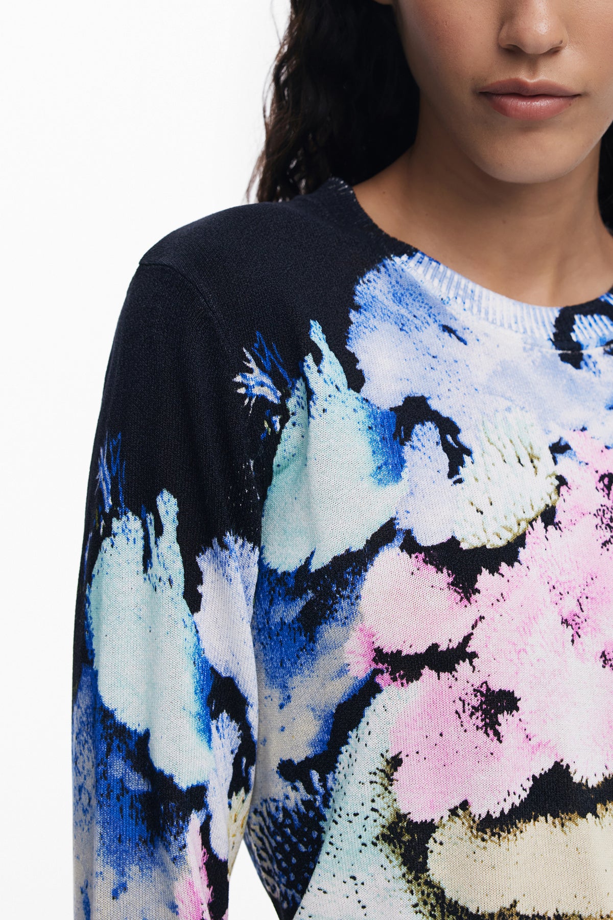 DESIGUAL MAGLIA DONNA NERO