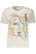 DESIGUAL T-SHIRT MANICHE CORTE DONNA BIANCO