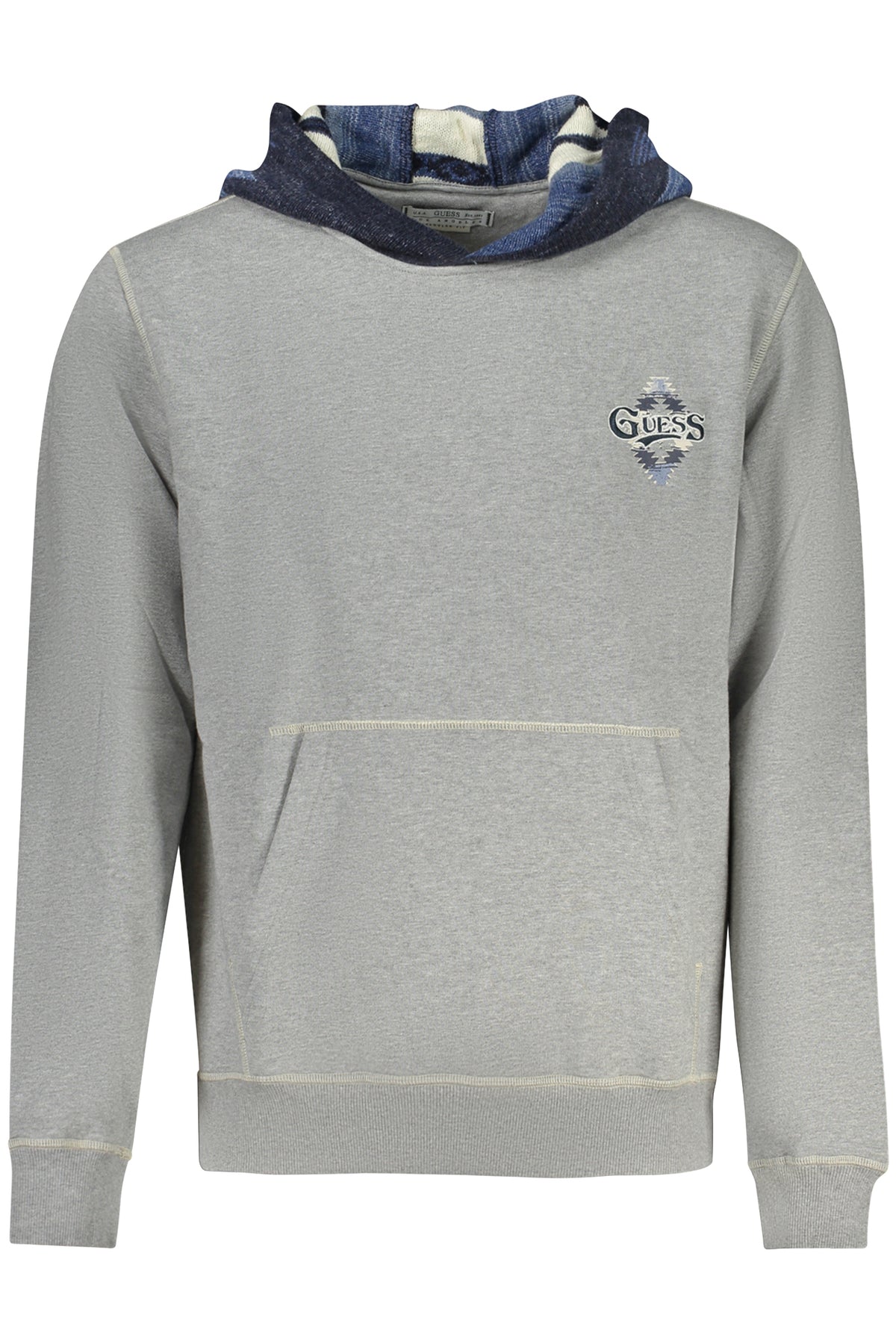 GUESS JEANS FELPA SENZA ZIP UOMO GRIGIO