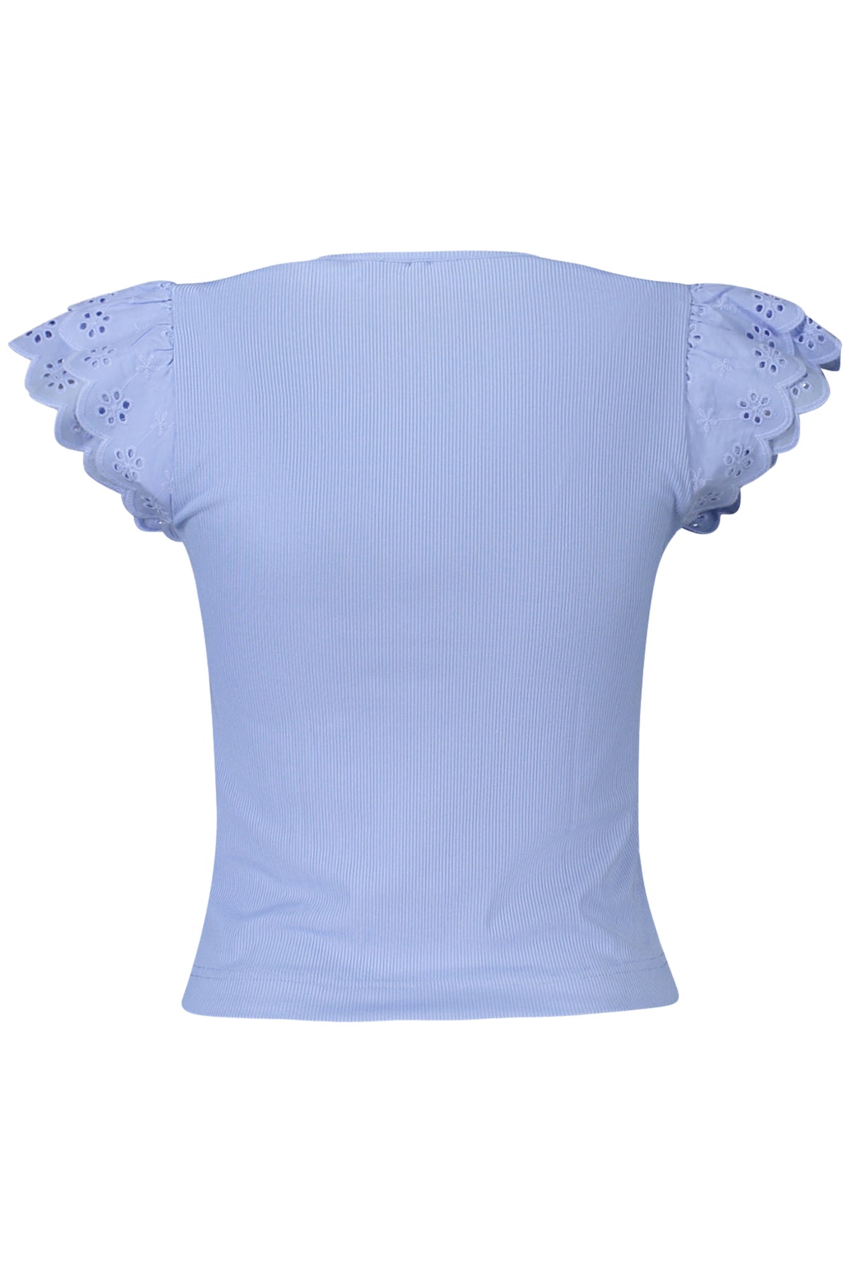 GUESS JEANS T-SHIRT MANICHE CORTE DONNA AZZURRO