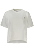 GUESS JEANS T-SHIRT MANICHE CORTE DONNA BIANCO