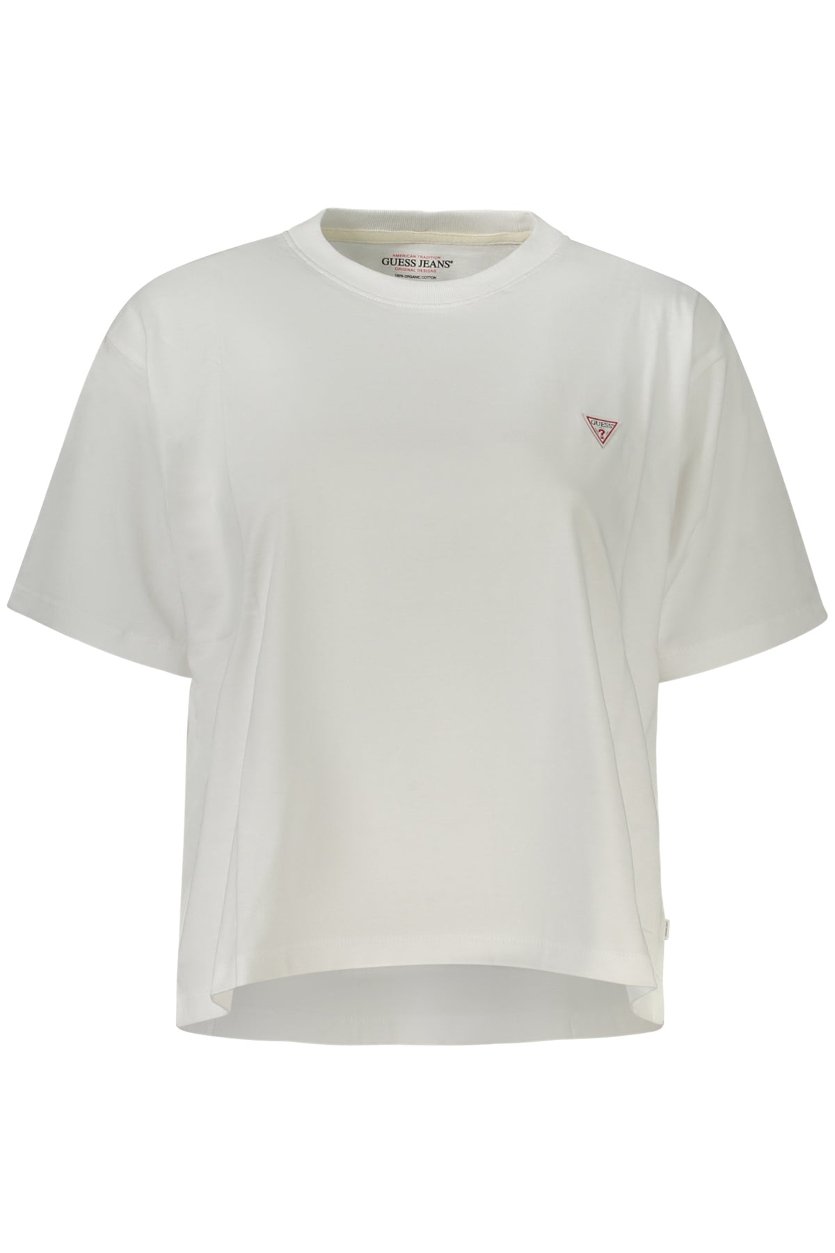 GUESS JEANS T-SHIRT MANICHE CORTE DONNA BIANCO