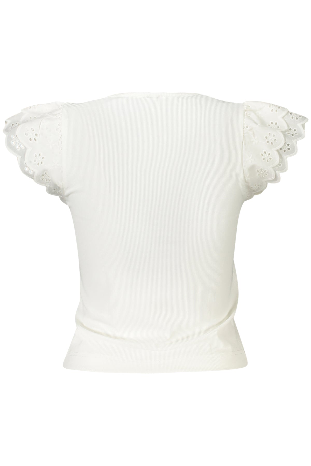GUESS JEANS T-SHIRT MANICHE CORTE DONNA BIANCO