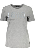 GUESS JEANS T-SHIRT MANICHE CORTE DONNA GRIGIO