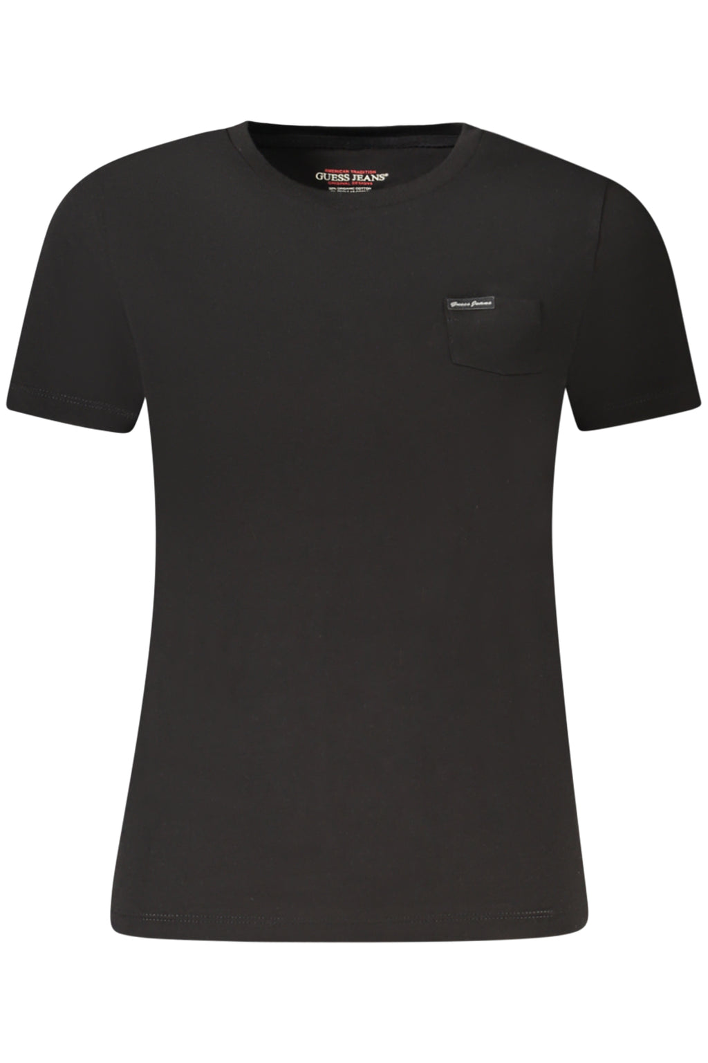 GUESS JEANS T-SHIRT MANICHE CORTE DONNA NERO