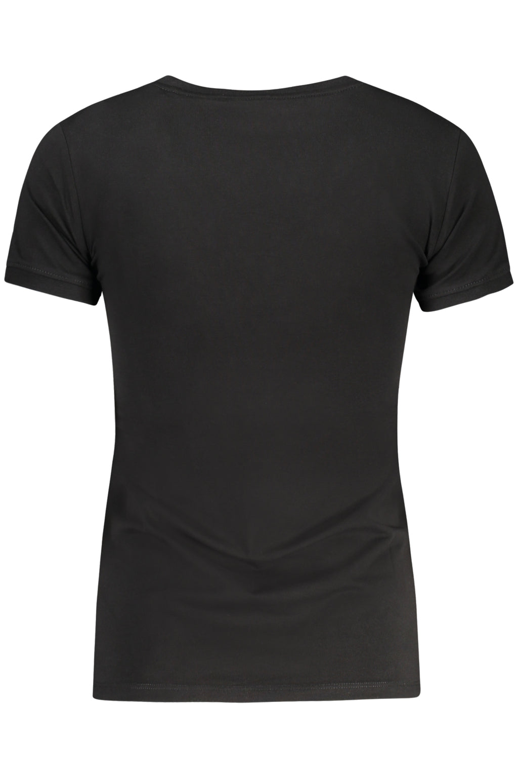 GUESS JEANS T-SHIRT MANICHE CORTE DONNA NERO