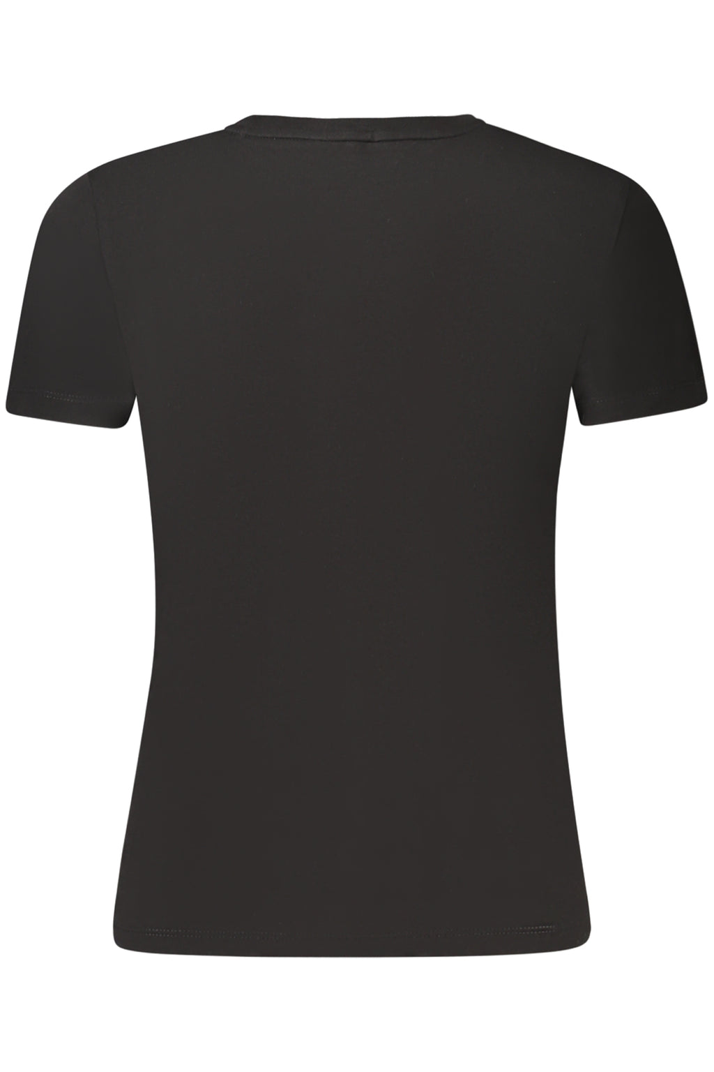 GUESS JEANS T-SHIRT MANICHE CORTE DONNA NERO