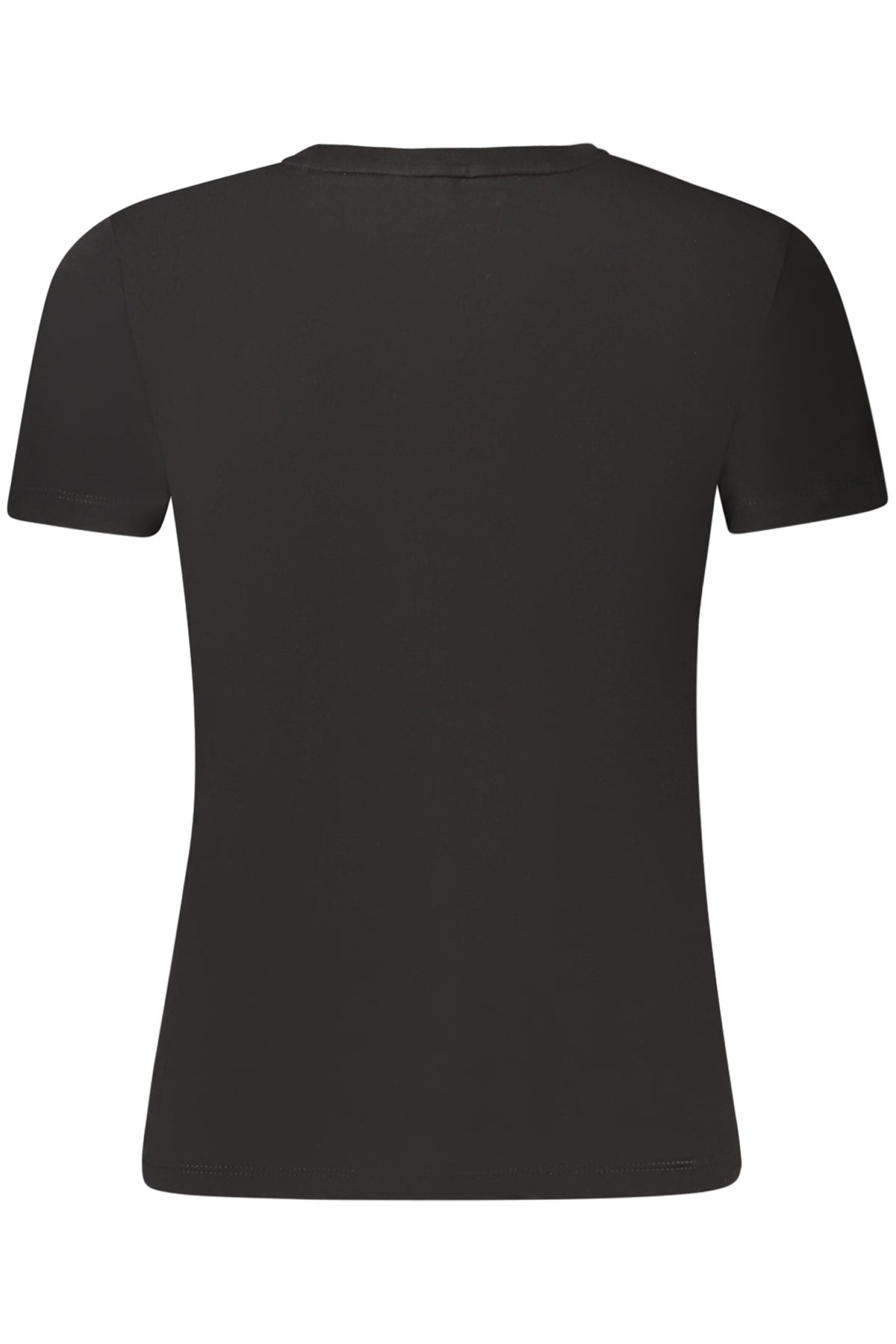 GUESS JEANS T-SHIRT MANICHE CORTE DONNA NERO