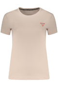 GUESS JEANS T-SHIRT MANICHE CORTE DONNA ROSA