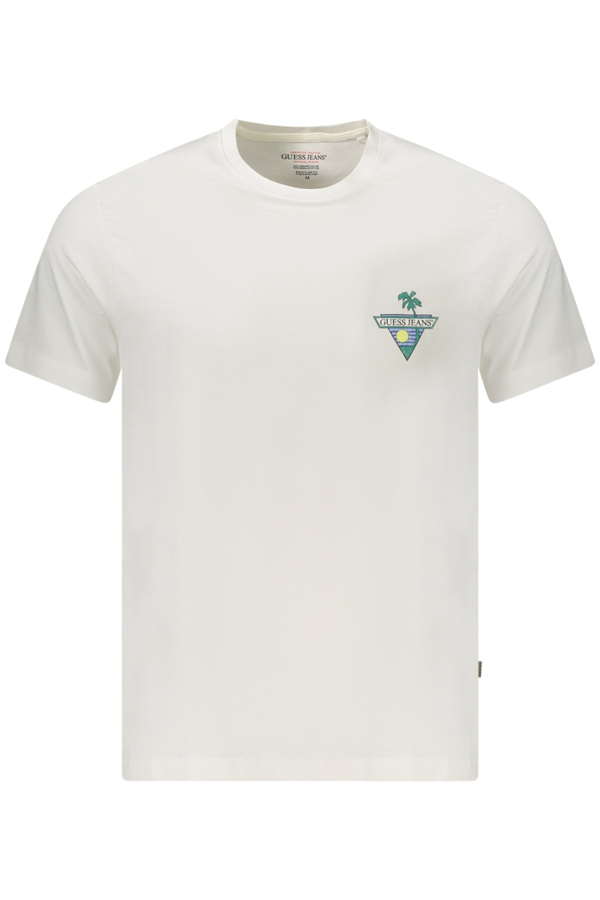 GUESS JEANS T-SHIRT MANICHE CORTE UOMO BIANCO