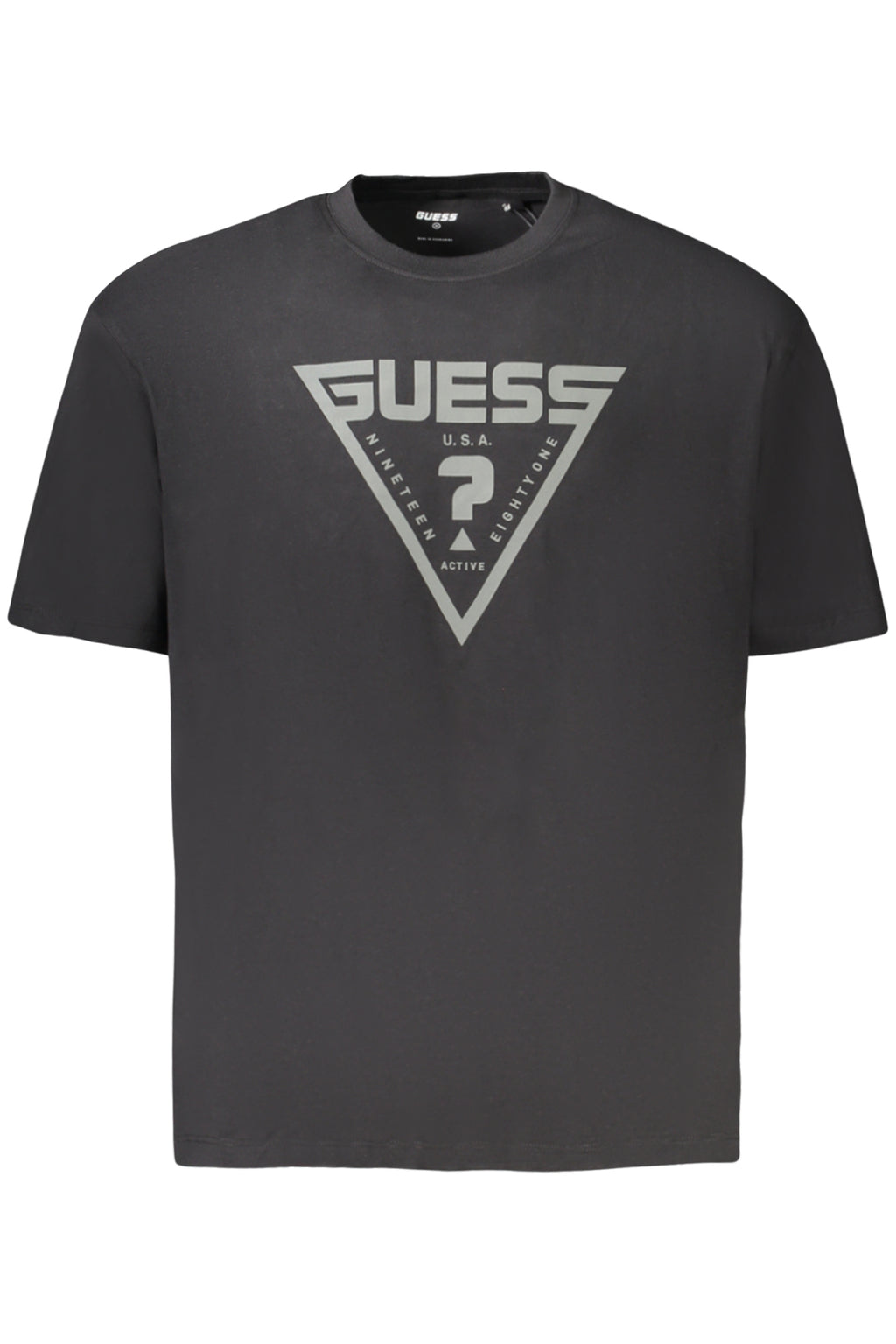 GUESS JEANS T-SHIRT MANICHE CORTE UOMO NERO