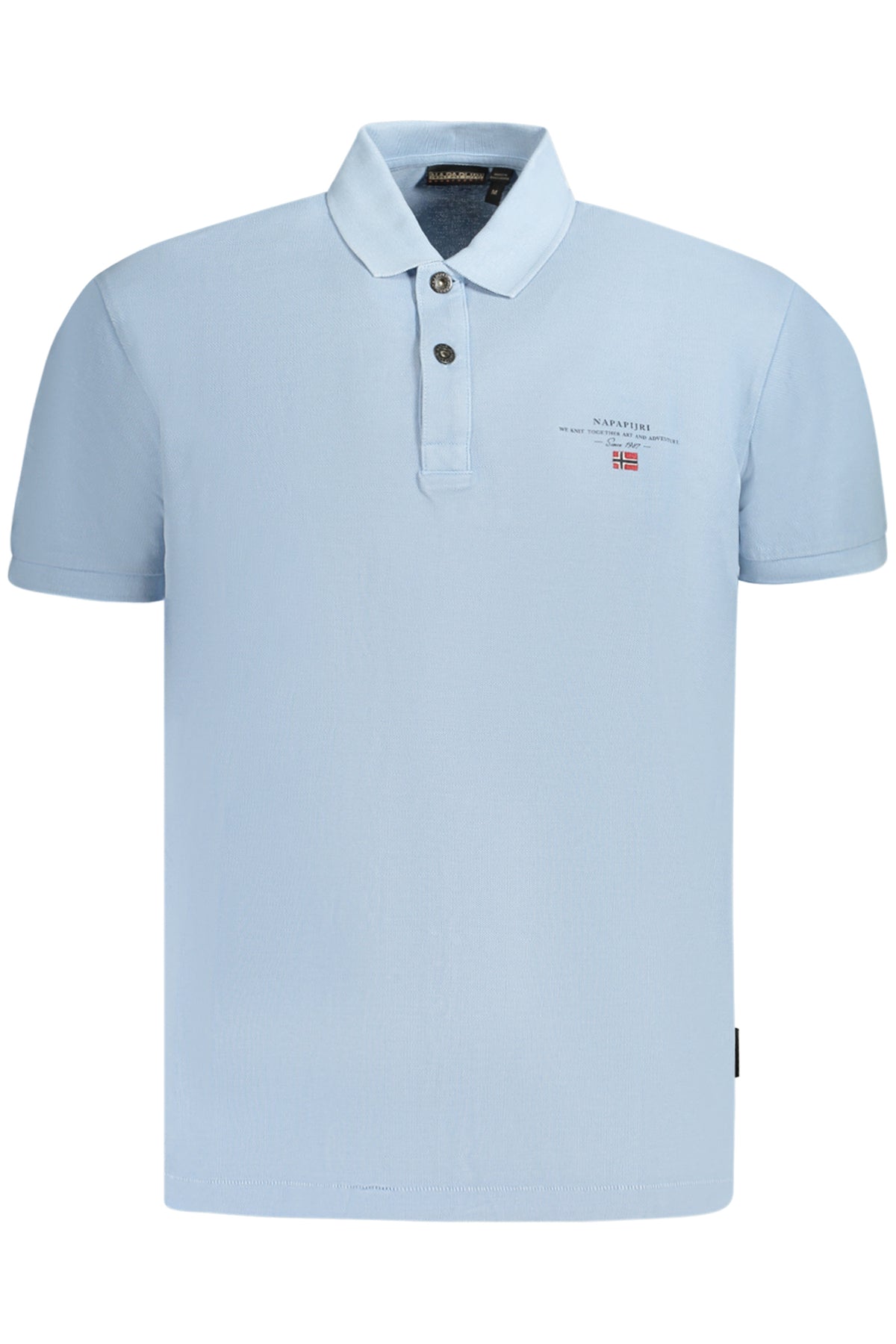 NAPAPIJRI POLO MANICHE CORTE UOMO AZZURRO