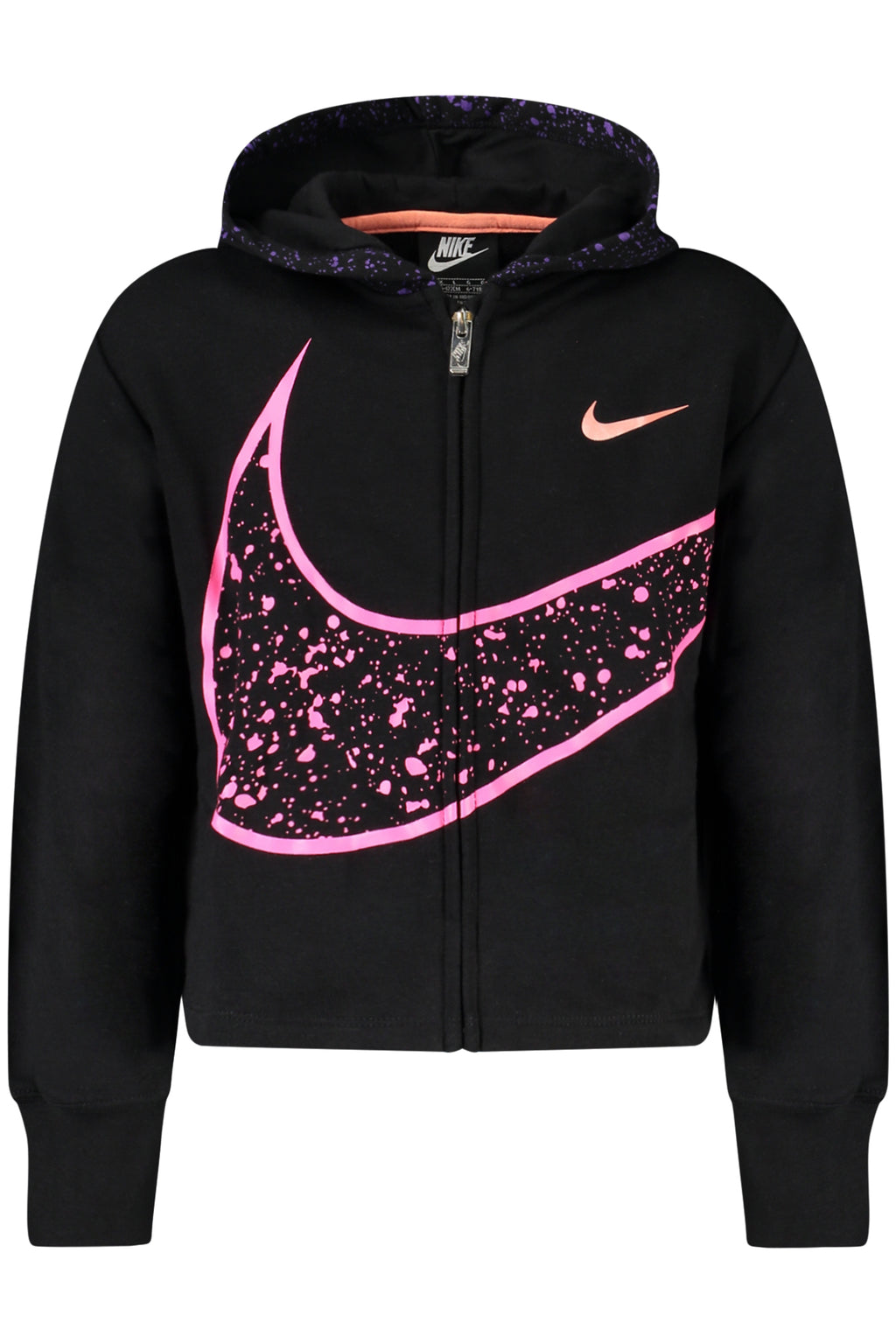 NIKE FELPA CON ZIP BAMBINA NERO