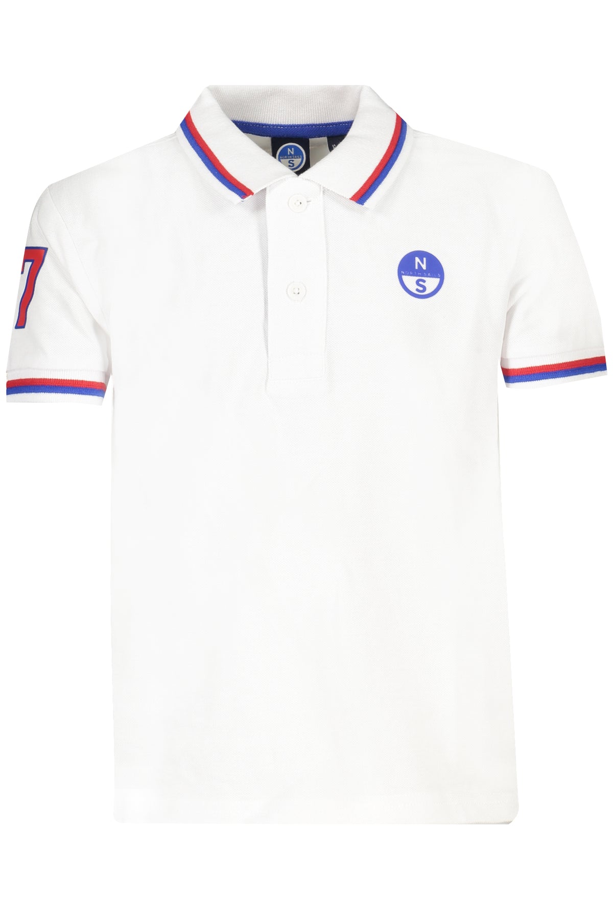 NORTH SAILS POLO MANICHE CORTE BAMBINO BIANCO