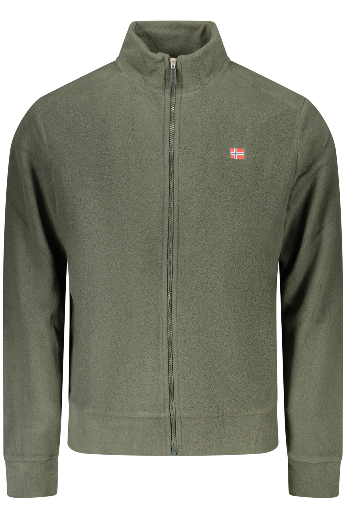 THE NORTH STONE FELPA CON ZIP UOMO VERDE