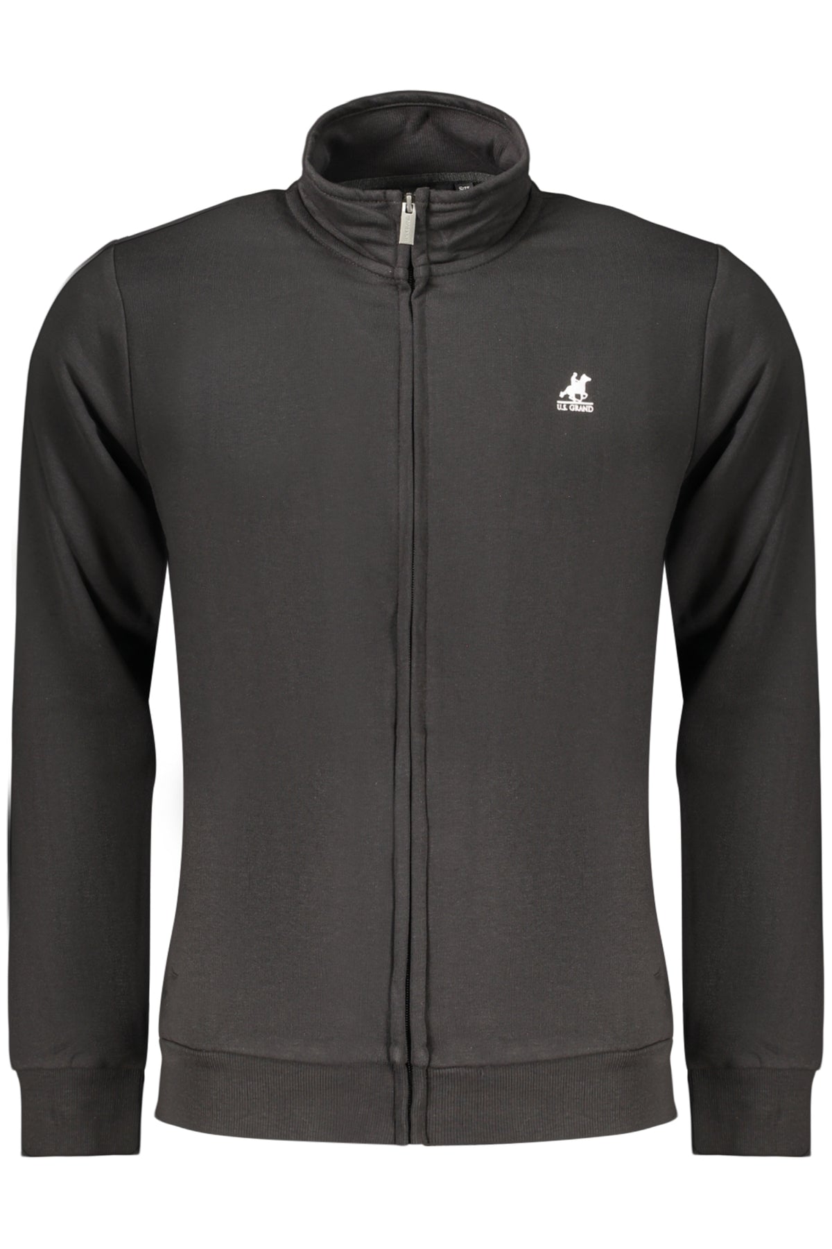 U.S. GRAND FELPA CON ZIP UOMO NERO