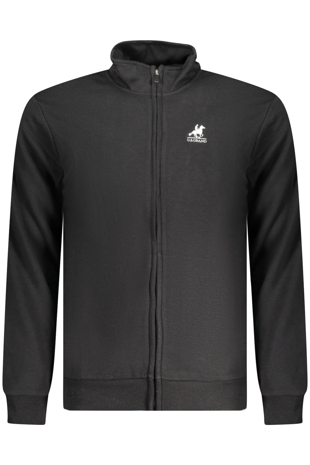 U.S. GRAND FELPA CON ZIP UOMO NERO
