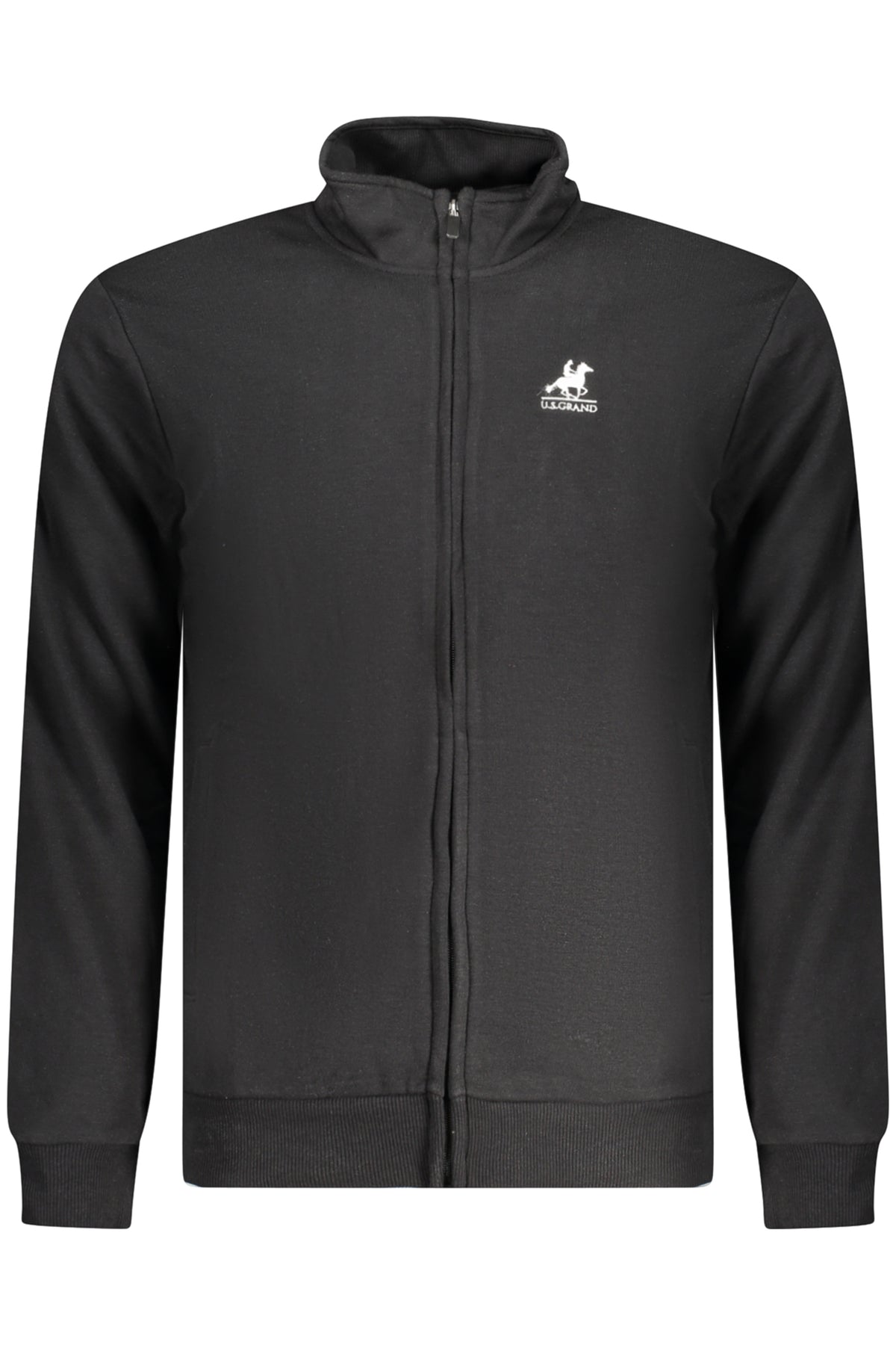 U.S. GRAND FELPA CON ZIP UOMO NERO