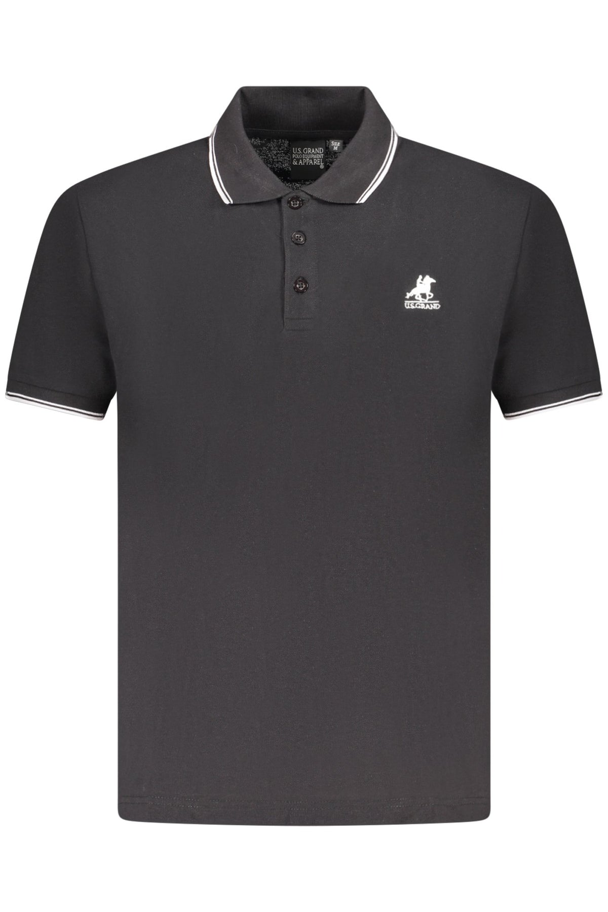 U.S. GRAND POLO MANICHE CORTE UOMO NERO