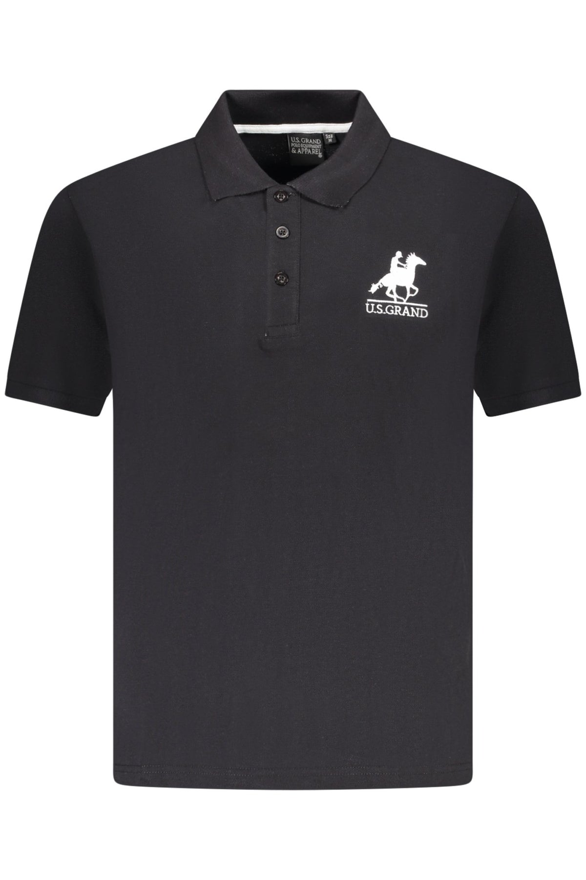 U.S. GRAND POLO MANICHE CORTE UOMO NERO